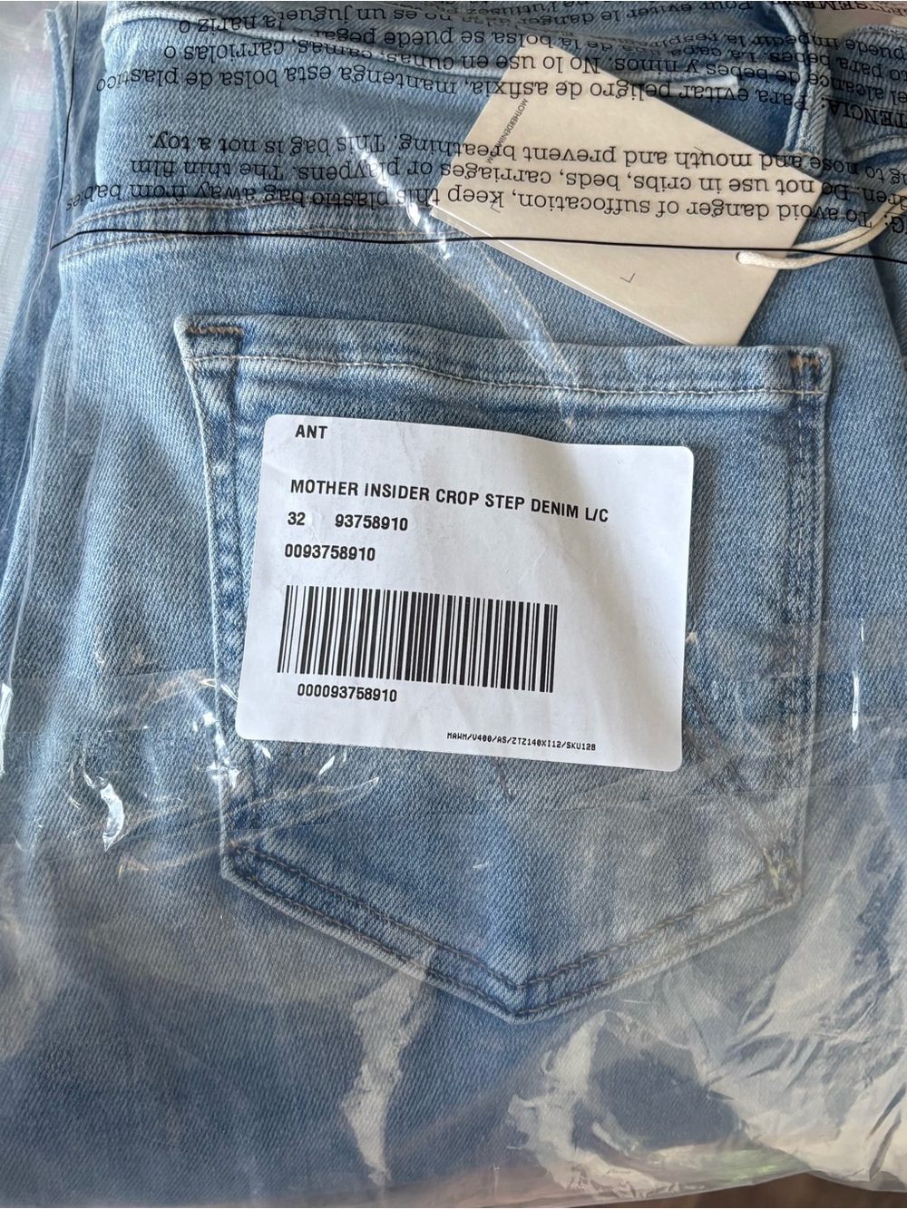 NWT MOTHER The Insider Crop Step Fray Jeans BLESSING IN DISGUISE, size 32 - Picture 13 of 17